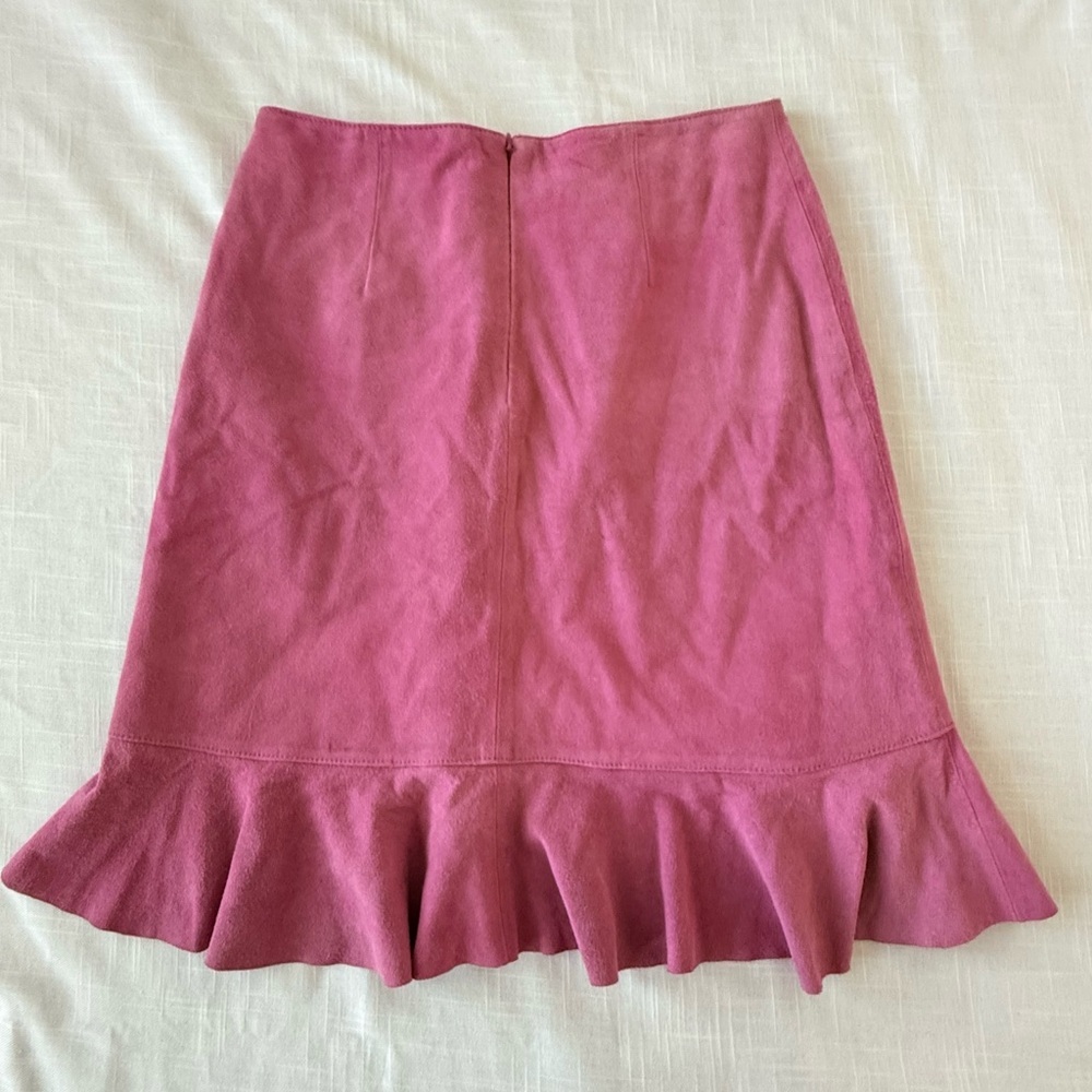 Vintage Lilly Pulitzer Pink Suede Petal Skirt Size 0 - Picture 2 of 5